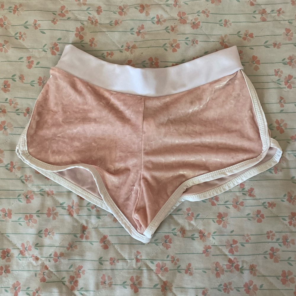 Velvet athletic short shorts